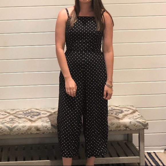 Old Navy Pants Jumpsuits Old Navy Black White Polka Dot Jumpsuit Poshmark